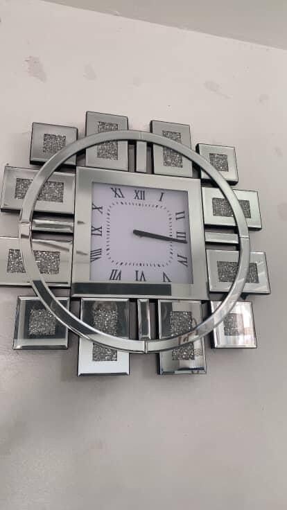 Crushed Diamond Inlay Wall Clock