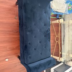 Navy blue ottoman and Storage Bench