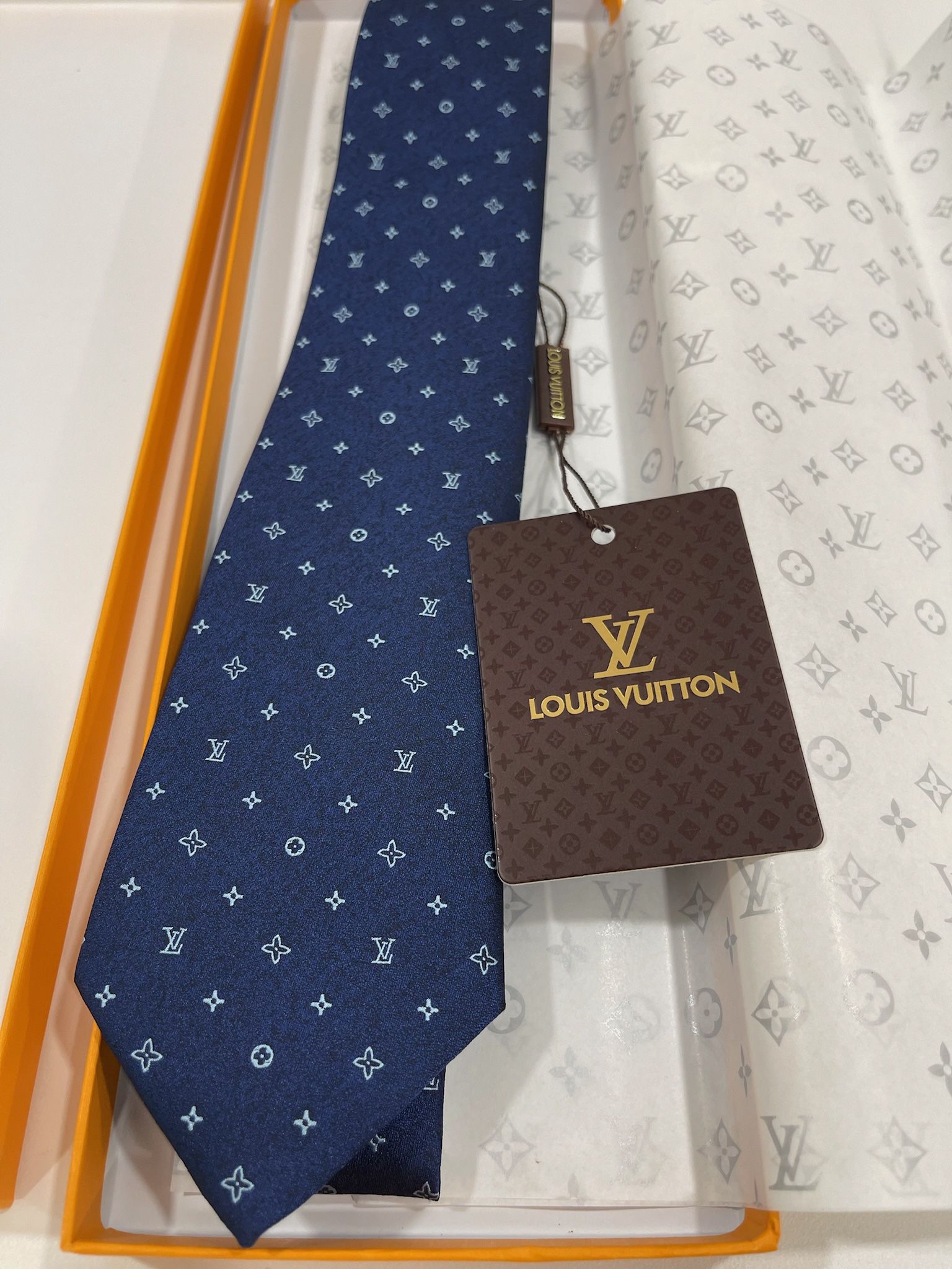 Louis Vuitton Tie (Blue)