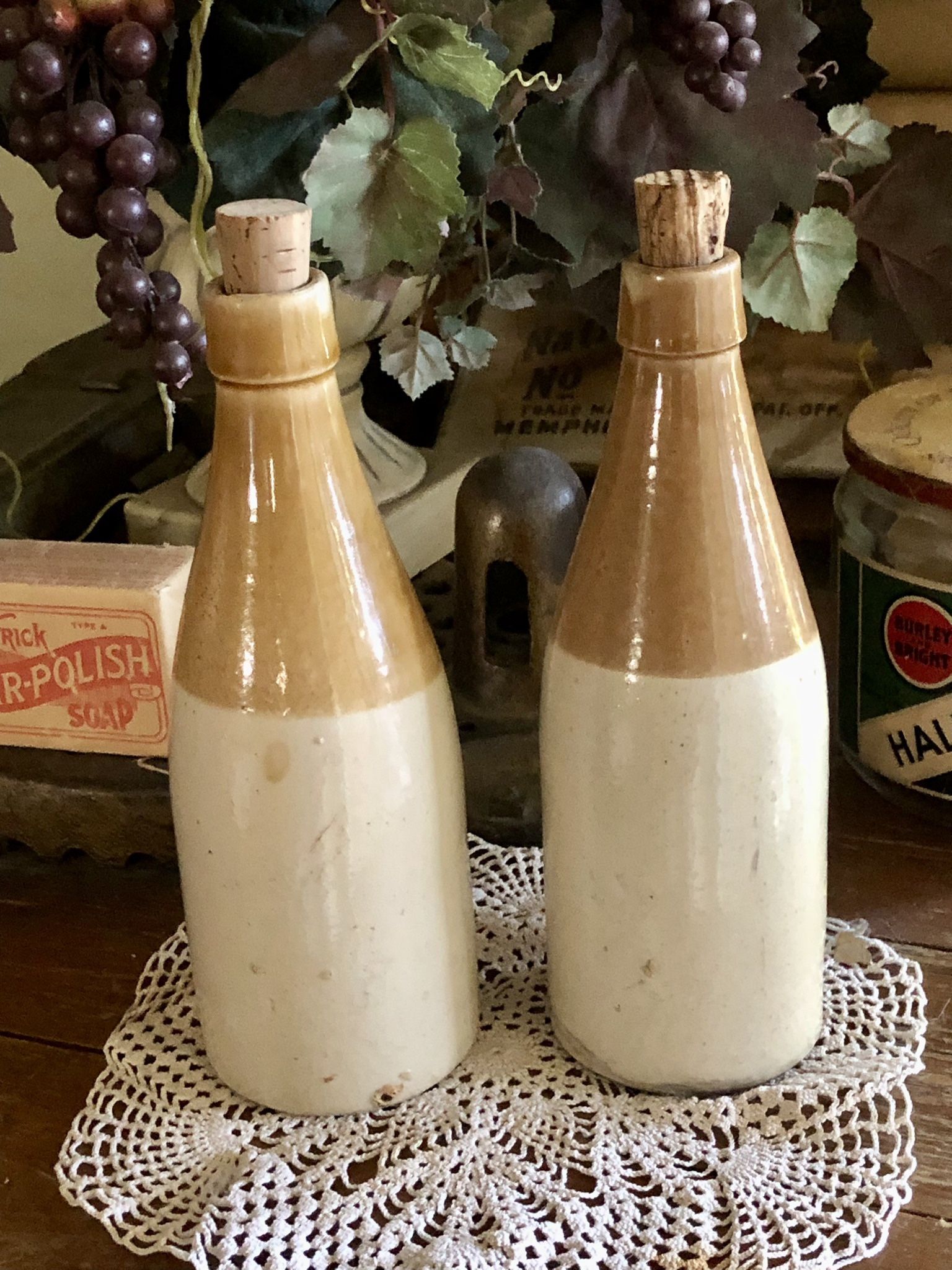 Antique H Kennedy Barrowfield Pottery Glasgow Stoneware Ginger Ale Bottles