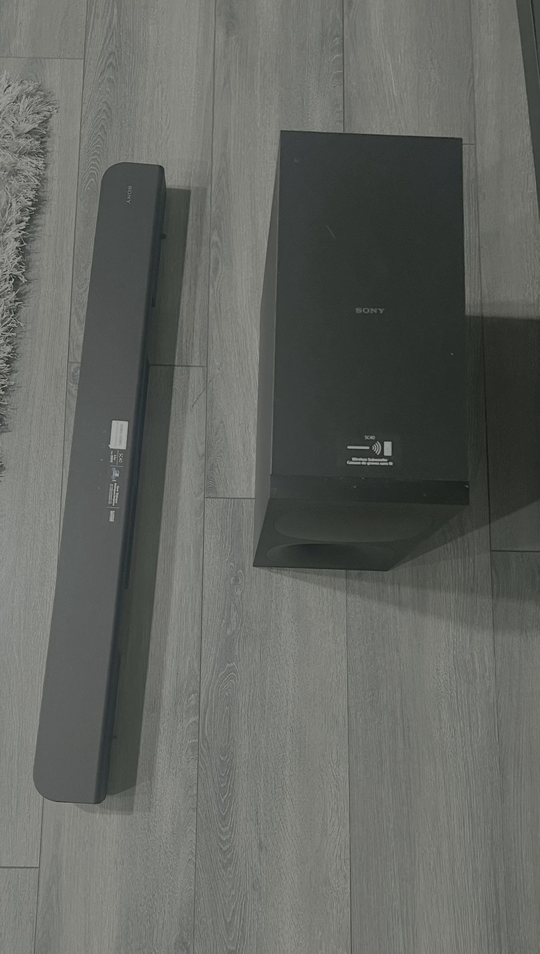 Sony Subwoofer and Sound Bar