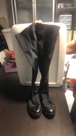 Zara High Black Boots Size 10