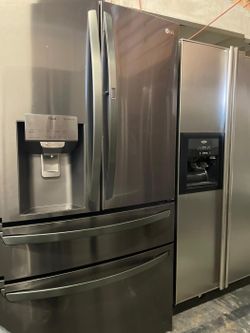 LG 4-Door Black Stainless Fridge
