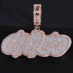 Custom Moissanite Letter Pendants 