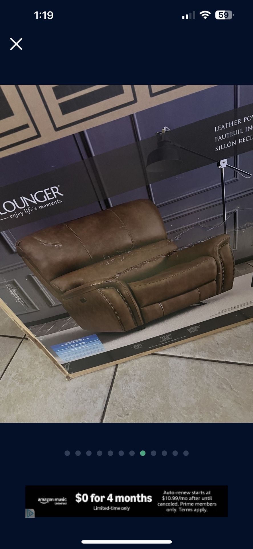 Sillón Reclinable Nuevo En Su Caja