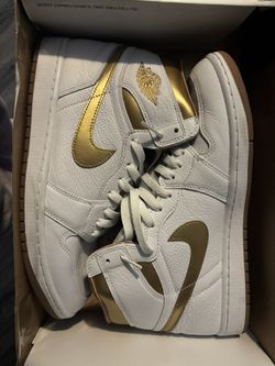 Gold And White Shoes