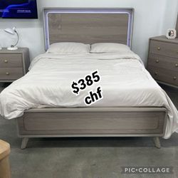 LED On Headboard King Size Bed Frame  // Mattress Sold Separately 