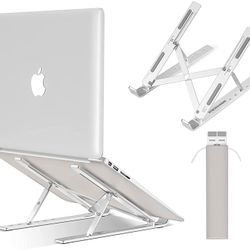 Laptop Stand, Laptop Holder Riser Computer Stand, Adjustable Aluminum Portable Foldable Notebook Stand, Compatible with MacBook Air Pro, HP, Lenovo, D