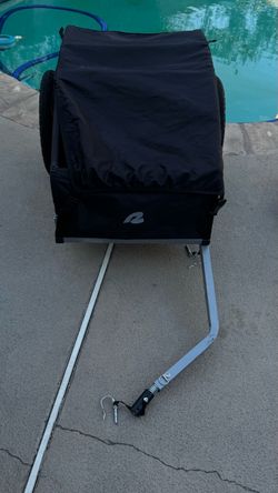 Retrospec Rover Hauler Bike Cargo Trailer - Foldable Frame with Weather-Resistant Fabric & 80lb Capacity - Universal Bike Trailer for 20-29in Wheels -