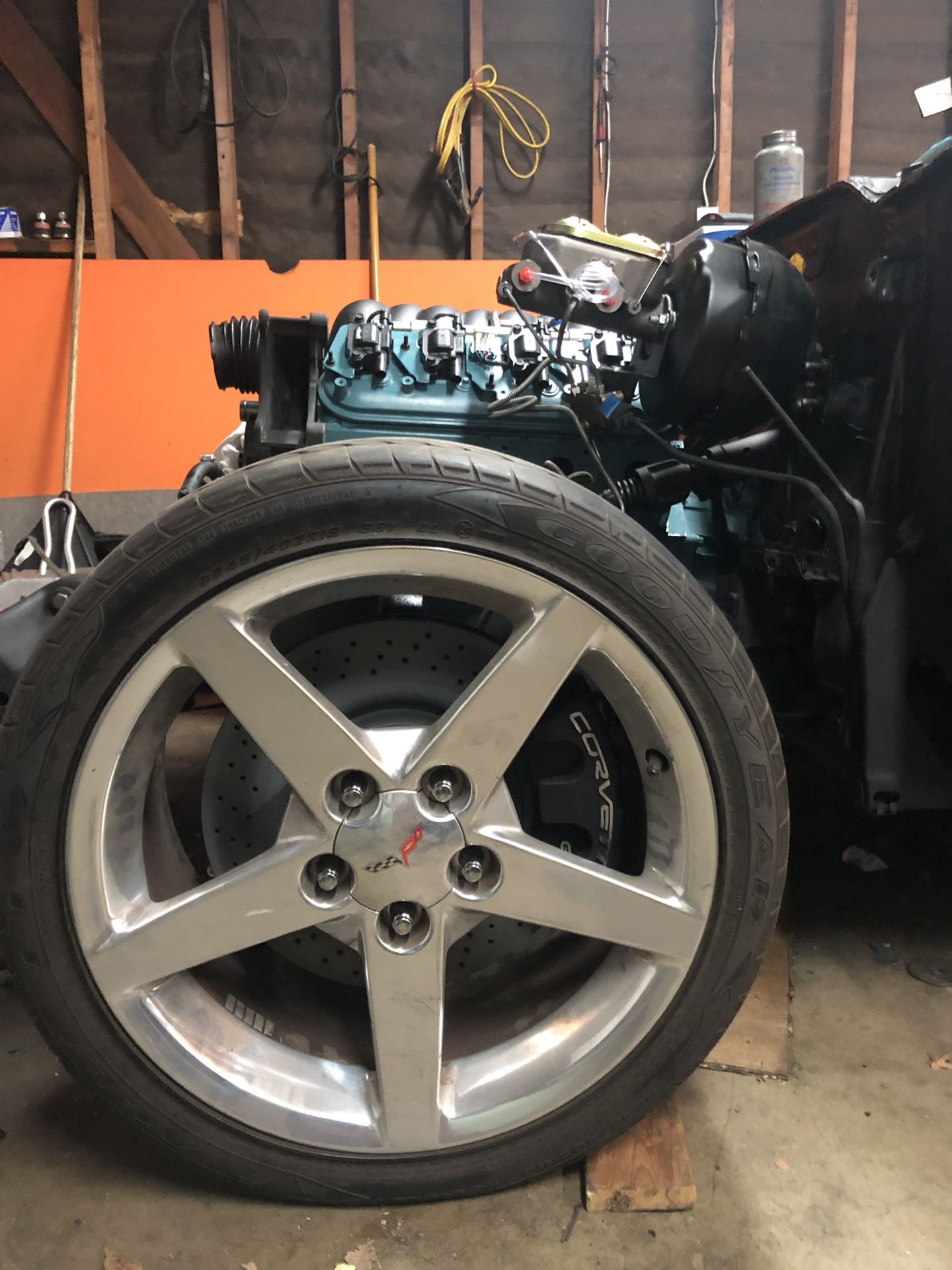 C6 corvette wheels polished 18-19