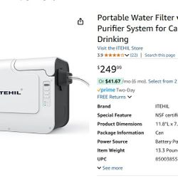 Itehil Portable Water Filter 