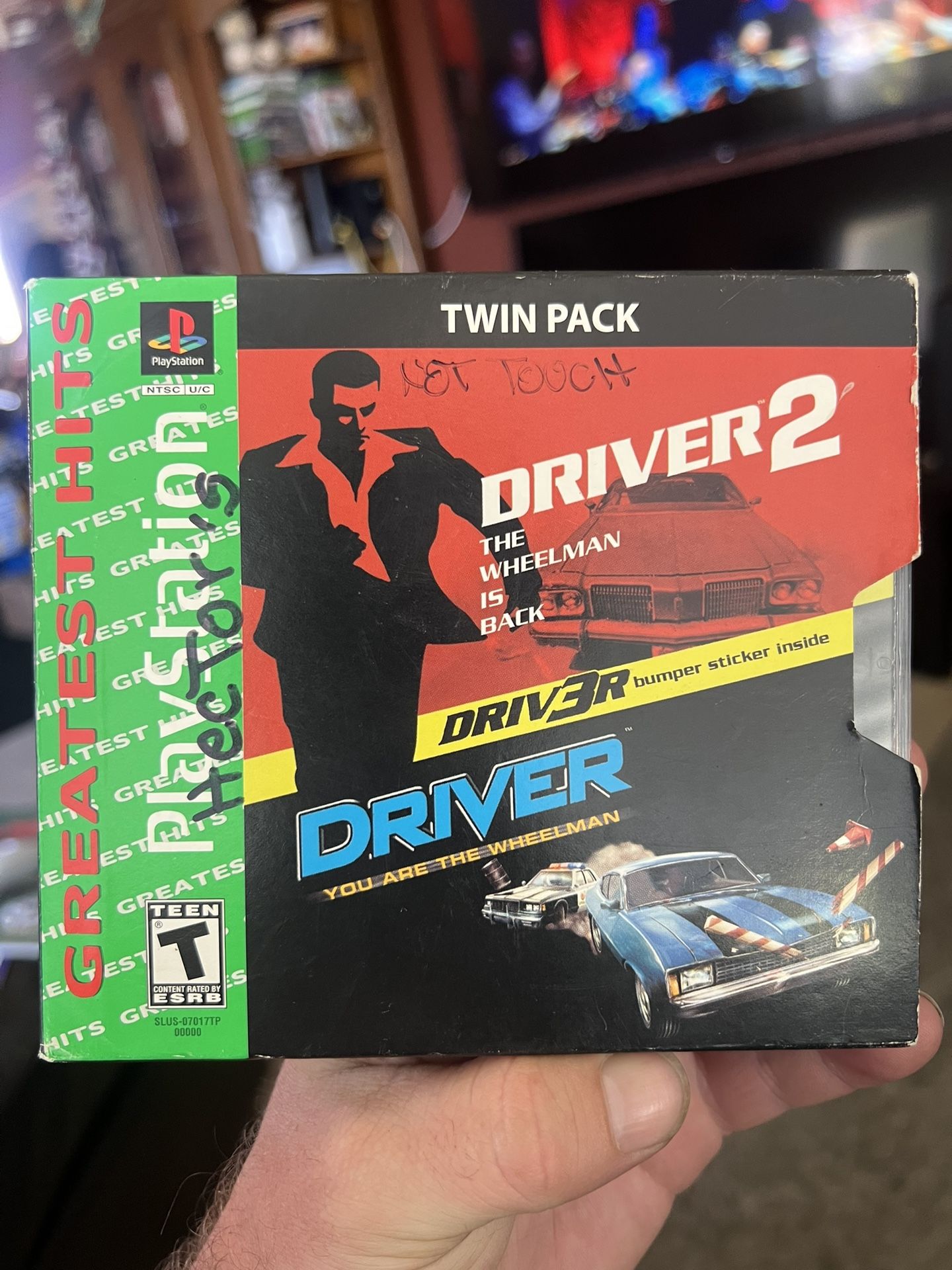 Driver Twin Dual Pack 1 /2 Sony Playstation 1 PS1 W Slip Cover Greatest Hits CIB