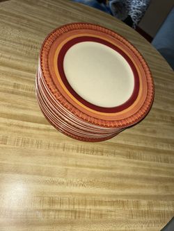 12  Large  Plates Good For Holidays 