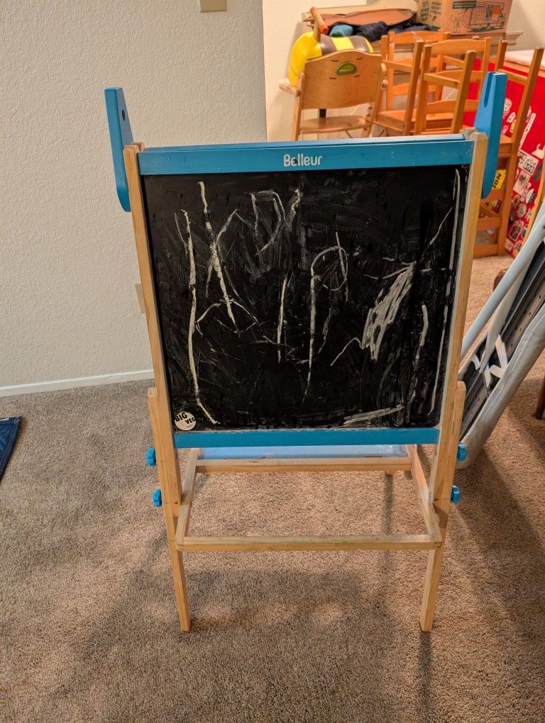 Free Kids Easel Chalkboard Dry Erase