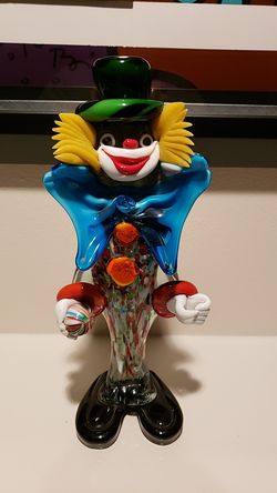 AMAZING & Authentic Murano Glass Clown....Made in Italy.