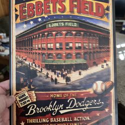 Tin double sided ebbetts field sign