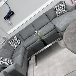 Sectional 🩶 Grey Fabric 