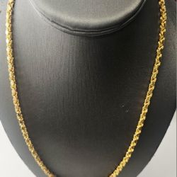24k 22inch 3.6mm Chain 68.4 Grams 