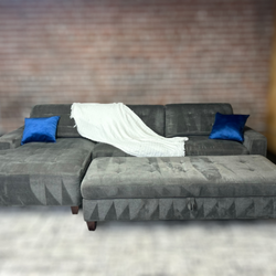 Free Delivery Thomasville 2 piece sectional couch and ottoman
