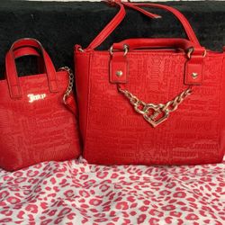 Juicy Couture “Mommy & Me” Red Tote Bags – Set or Individual – Preowned 