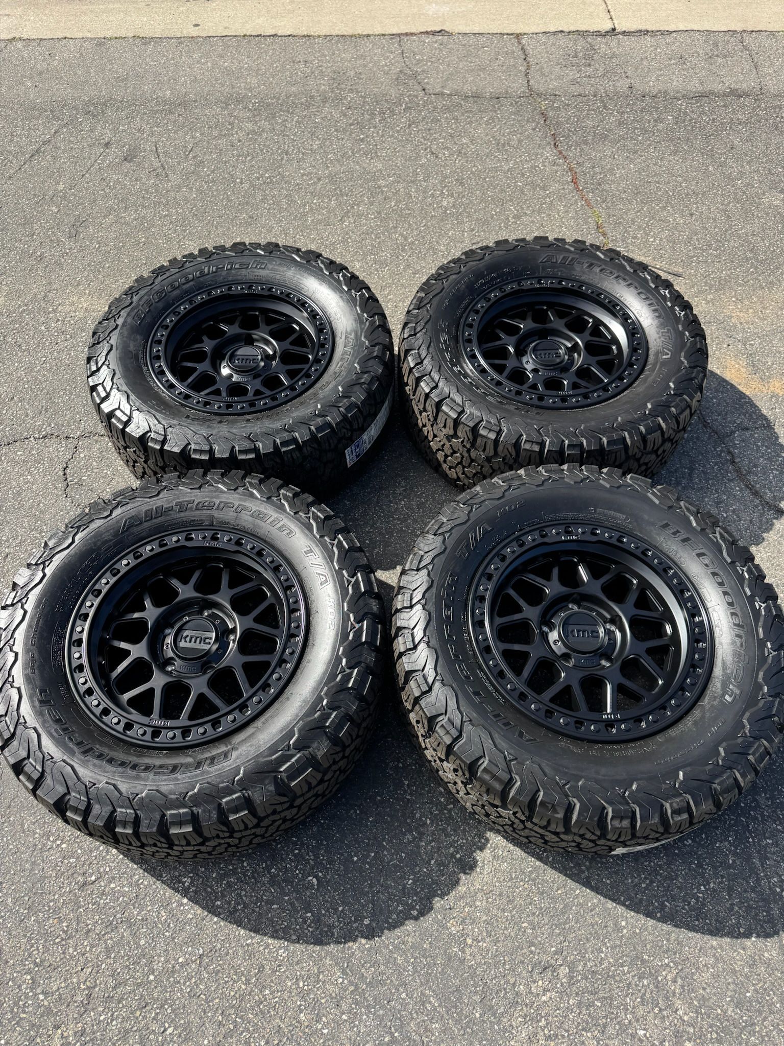 FINANCING AVAILABLE 5x150 Tundra 18” KMC GRS Wheels With 33” BFGoodrich K02 All-Terrain Tires Sequoia Landcruiser