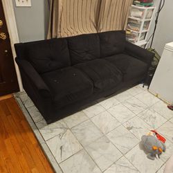 Velvet Black Couch