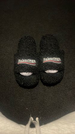 Balenciaga furry slides