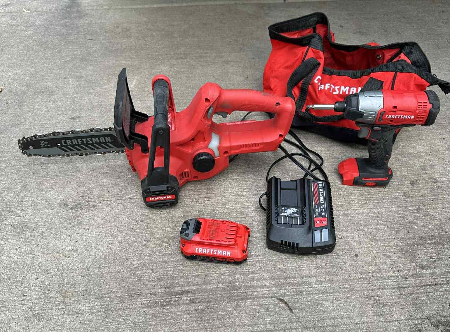 Craftsman Chainsaw And Driver Drill 