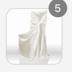 Universal Satin Ivory Seat Covers