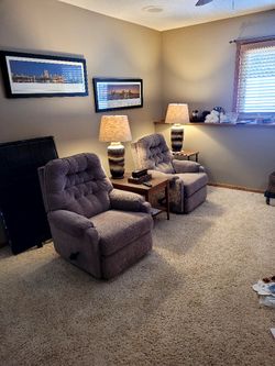Recliners (2), Two End Tables, No Lamps