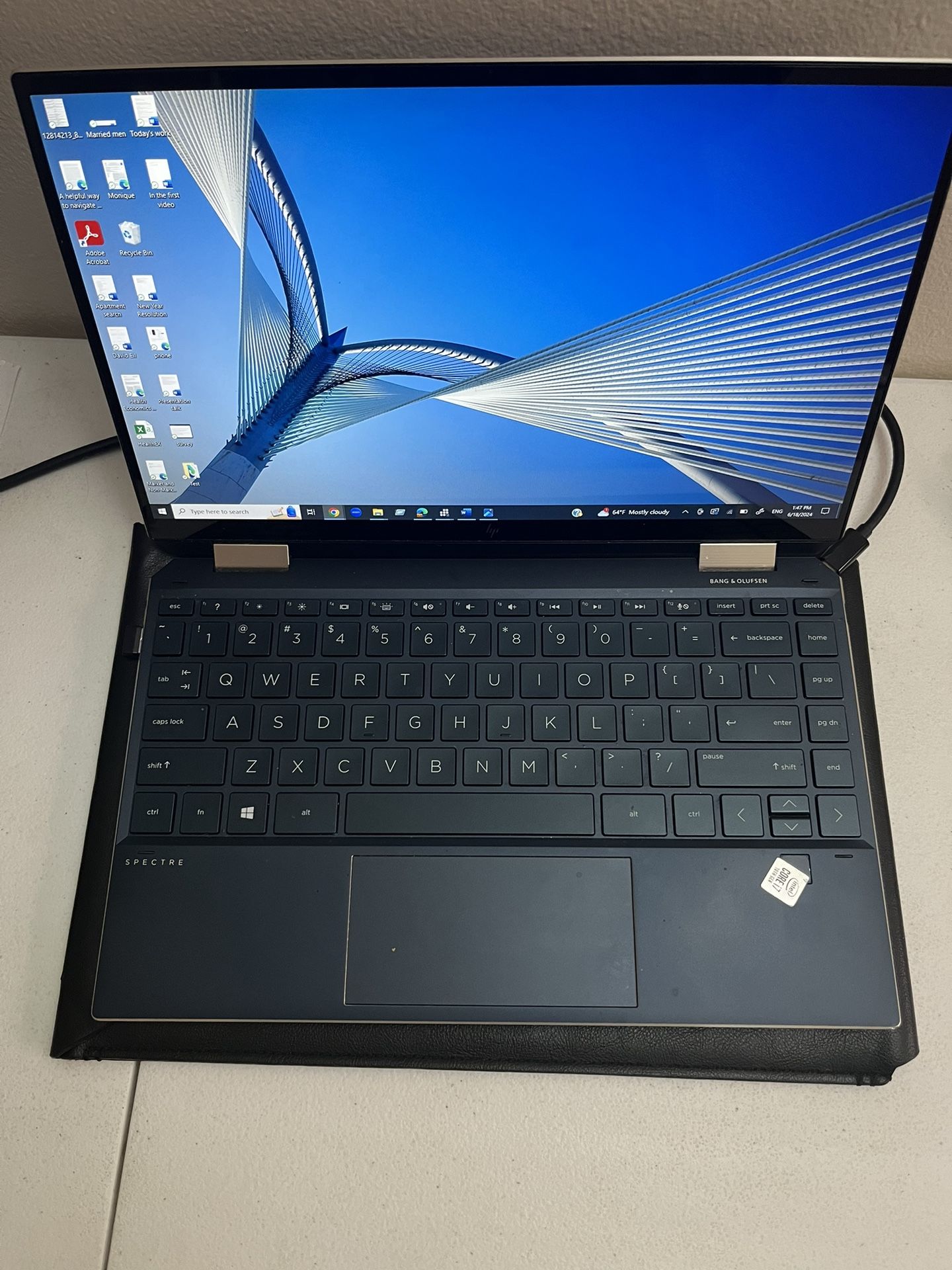 HP Spectre x360 2-in-1 13.3" (1 TB SSD, Intel® Core™ i7-1065G7, 1.3 GH,16 GB) Laptop -Poseidon Blue