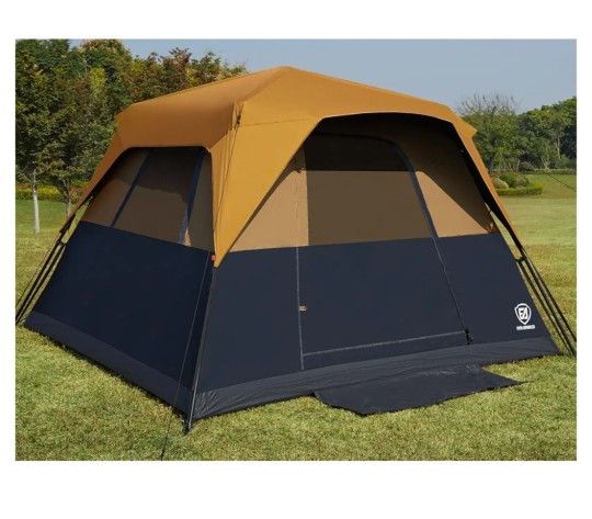 New 6 Person Blackout Camping Tent Instant Cabin Tents for Family with Rainfly