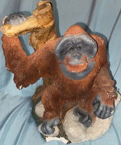 Vintage Living Stone 1995 Orangutan Figurine Statue USA Made RARE (READ DESC)