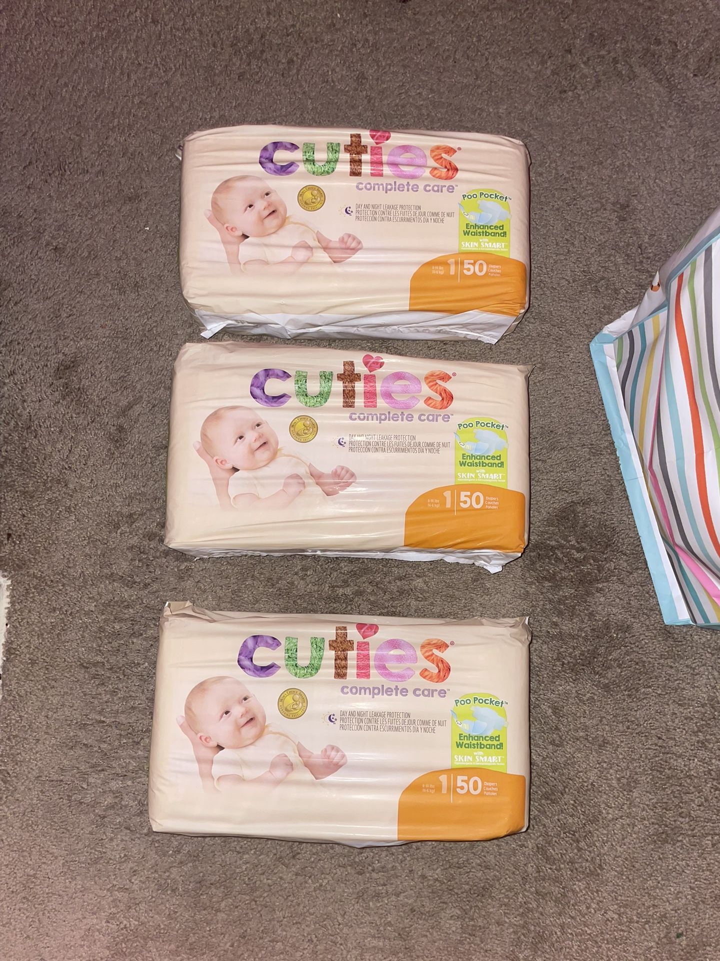 Cuties Size 1 Diapers 