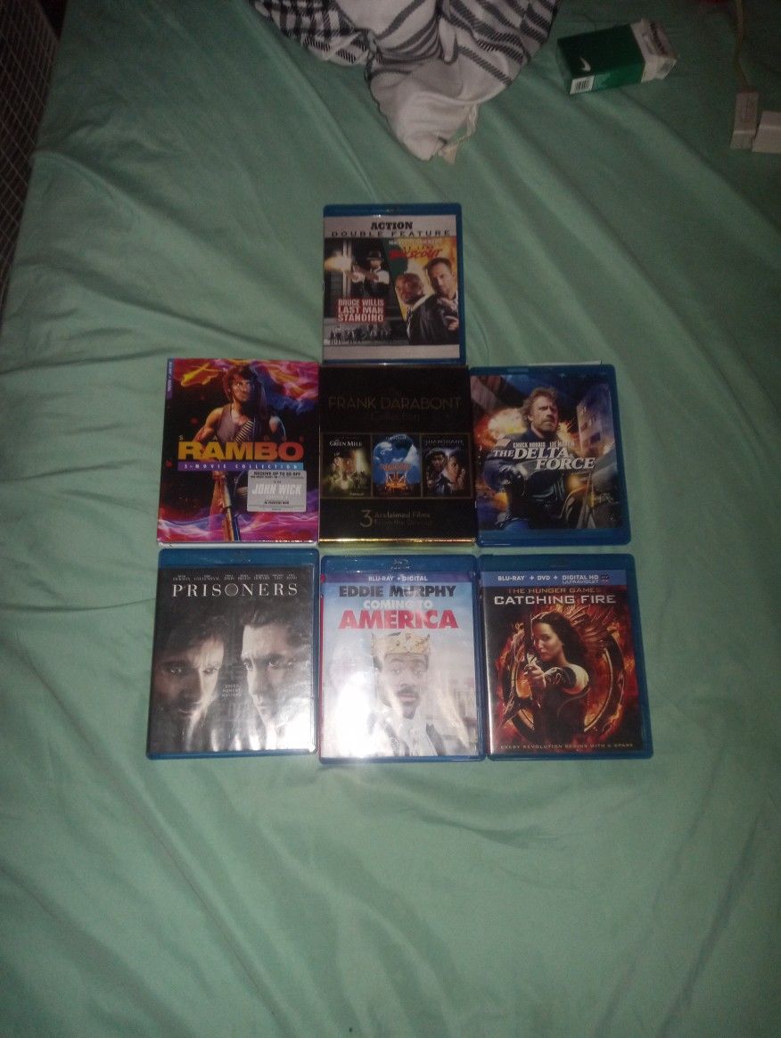 7 Blue Ray Movies With 2 Collections 1 Double Feature And 4 Regular Blu-rays Like New