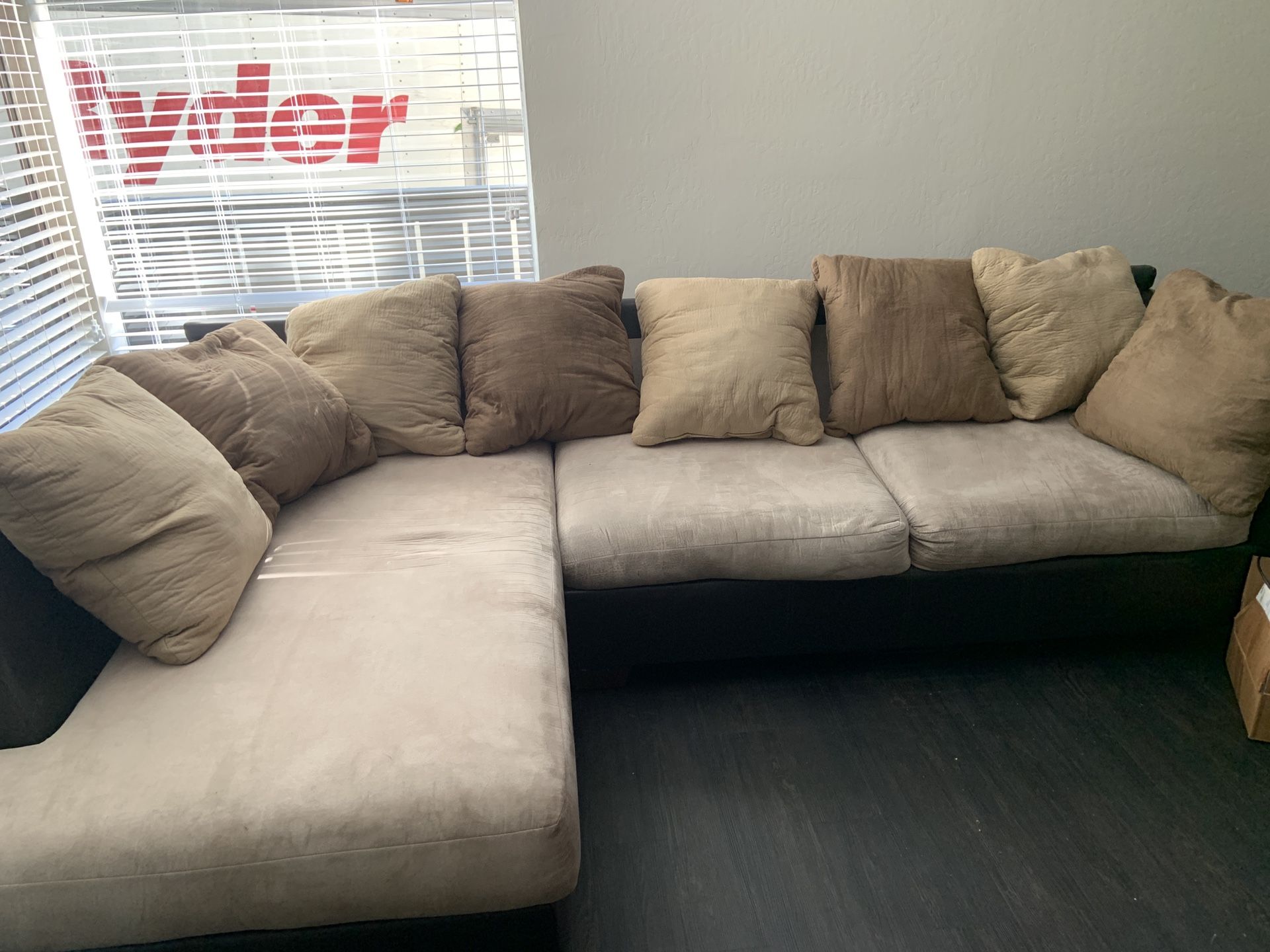 Dark cherry wood furniture and sectional sofa for sale!