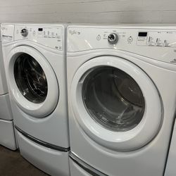 🔥 Whirlpool Electric Washer & Dryer Set with Pedestal 🔥