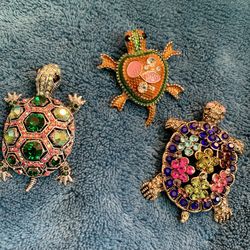 Turtle Brooch $10 Each, $24 For All  Please Message Me Before Purchase 