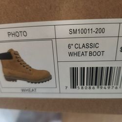 BRAND NEW Smiths Workwear  6 Classic Wheat Boots  Size 11 Men