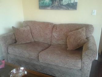 Sleeper couch and chair ottoman