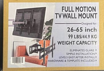 Full Motion TV Wall Mount fits 26”-65”