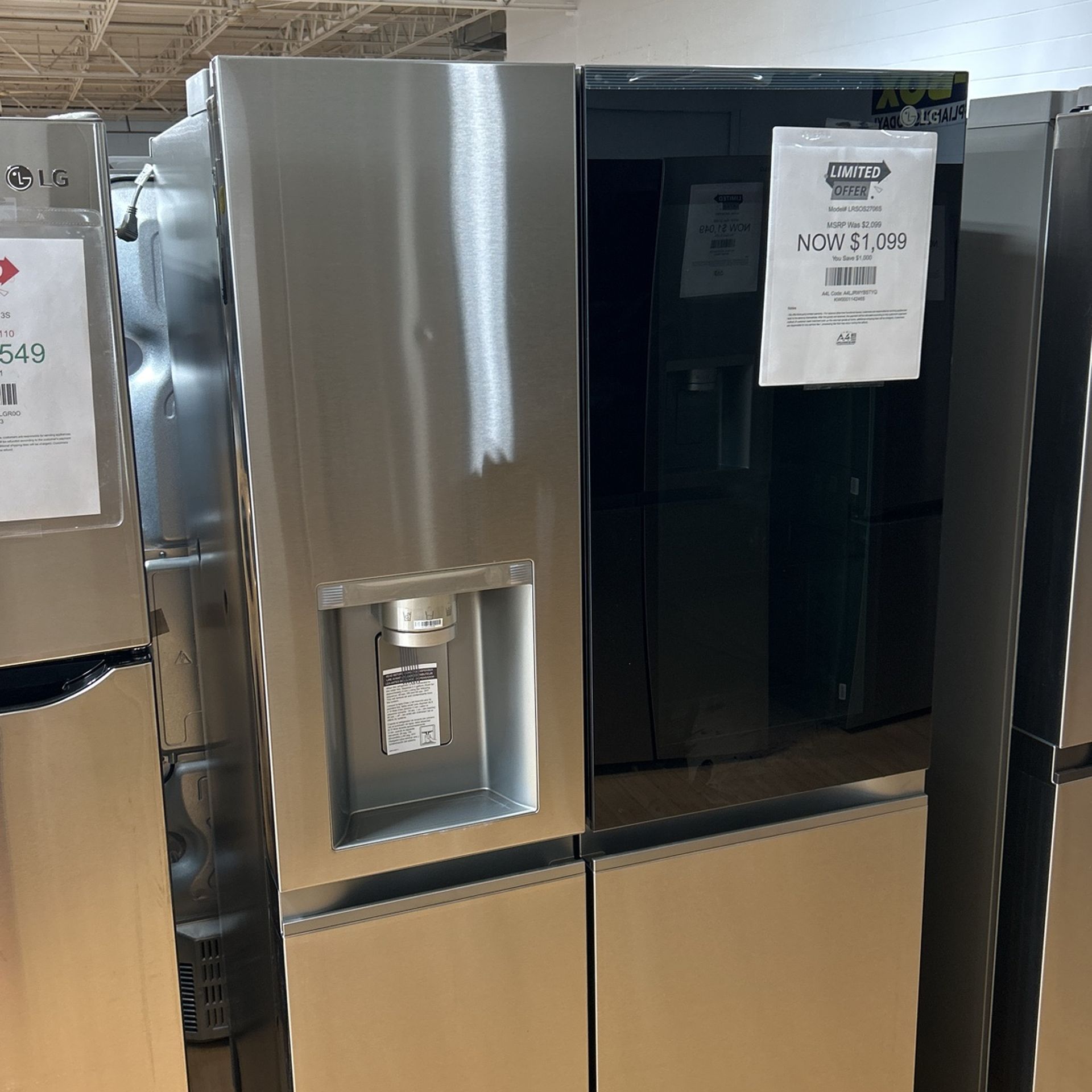 Lg side by side stainless steel