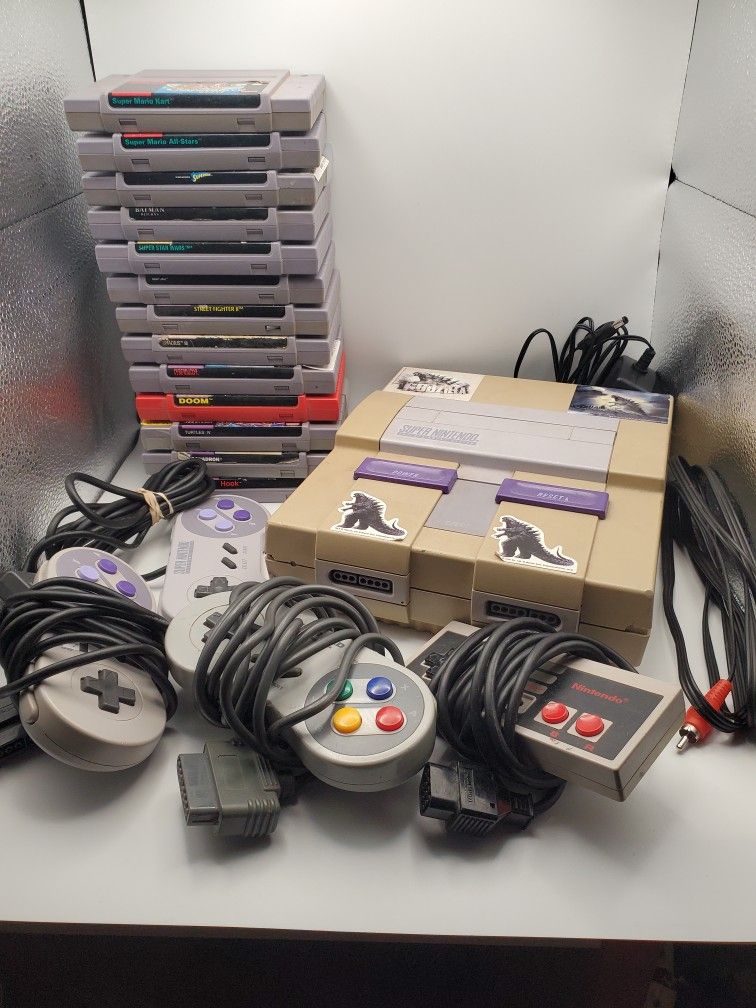 Super Nintendo SNES Bundle with Games & Controllers โ Classic Retro Setup!