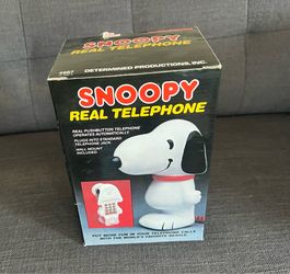 Vintage Peanuts Snoopy Real Telephone New In Box