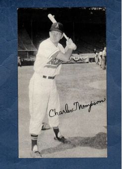 1956-61 KANSAS CITY Athletics/A's team issued Photocard CHARLES THOMPSON 1956-57