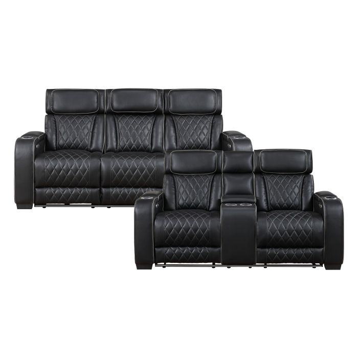 2pc Power Reclining Sofa And Loveseat Set 🎉
