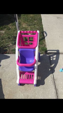 doll strollers and double high chair