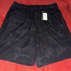 Black Camo Active Mens Shorts M L XL