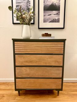 Solid Wood Dresser – Hand-Painted & Refinished