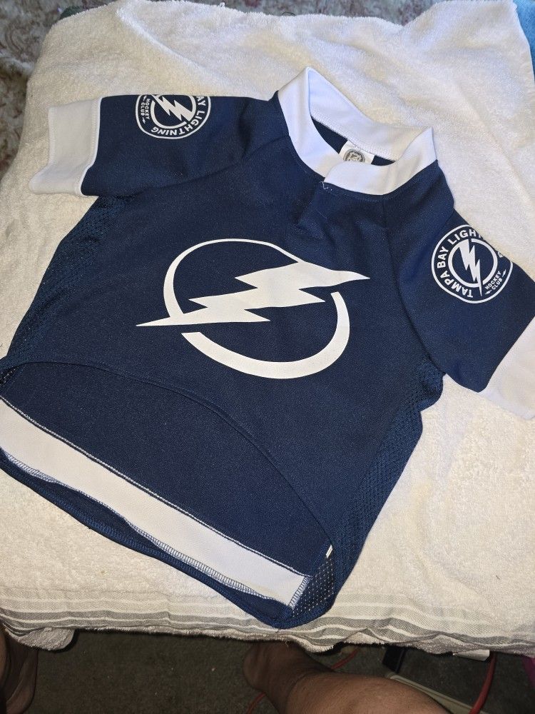 NHL Lightning Dog Doggie Jersey  Size Large Fan Wear Party Shirt